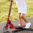 thumbnail image 3 of Costway Red Folding Aluminum 2 Wheel Kids Kick Scooter Adjustable Height LED Light Up, 3 of 10