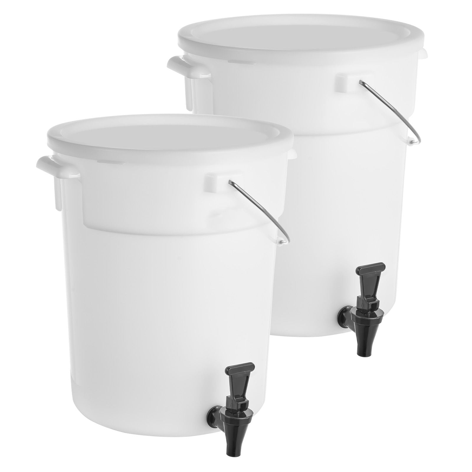 5 Gallon Plastic Beverage Dispenser with Spring-Loaded Spigot, PP/PC Material, Sealing Lid, for Parties Restaurants Events