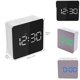 thumbnail image 2 of Riwesomey TS-S70 Reloj de espejo cuadrado LED digital con espejo multifuncional con temperatura Artesanía No.04 Riwesomey GJ4346-04B, 2 of 6