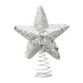 thumbnail image 3 of Adorno de Estrella para La Copa Del árbol de Navidad, Adorno para La Copa Del árbol con Purpurina, para Porche, Salón de Baile, Decoración Navideña, a plata, 3 of 8