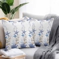 thumbnail image 2 of Blue Ocean Outdoor Pillow Covers Pack of 2 Starfish Shell Coral Vintage Nautical Theme Marine Waterproof Throw Pillow Covers Decorative Cushion Cases for Patio Garden Tent Balcony Couch 18x18 inch, 2 of 8