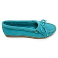 thumbnail image 2 of Minnetonka Womens Kilty Suede Casual Moccasins Green 10.5-11 Medium (B,M), 2 of 4