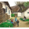 thumbnail image 3 of Hans Andersen Brendekilde 13x12 Black Modern Framed Museum Art Print Titled - Kids Blowing Soap Bubbles, 3 of 5
