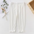 thumbnail image 3 of GYRATEDREAM Girls' Capri Leggings 3/4 Pants High Waisted Compression Yoga Tights for Toddler Kids Teens Dance Workout for 9-10Y White, 3 of 7