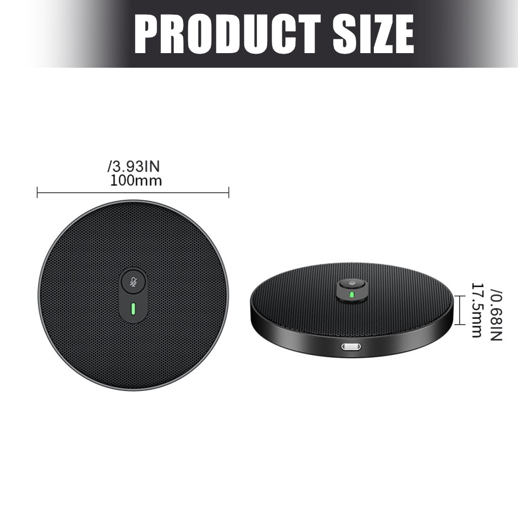 Metal Desktop Microphone With Touch Mute And LED Light For Video Calls Streaming Podcasts