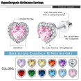 thumbnail image 2 of Hypoallergenic Birthstone Stud Earrings, 2 of 5