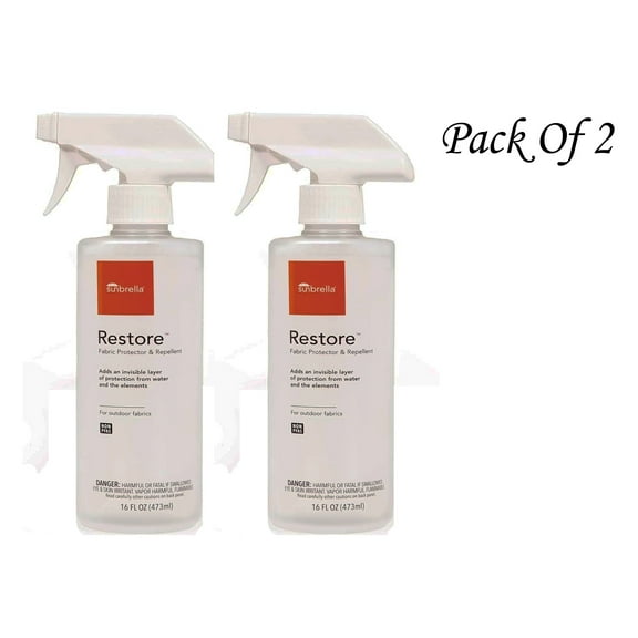 Sunbrella Restore Fabric Protector | Water-Repellent Spray for Outdoor Fabrics | Easy Use, Non-PFAS | Protect & Restore Upholstery | 16 fl oz (Pack Of 2)