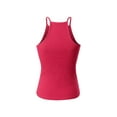 thumbnail image 4 of MixMatchy Women's Simple Casual Basic Active High Neck Ribbed Tank Top, 4 of 4
