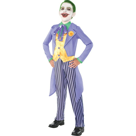 Costumes USA Batman Classic Joker Costume for Boys, Includes a Jacket with Tails and Striped