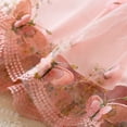 thumbnail image 6 of Eltusu Summer Casual Dresses for Girls, Crewneck Princess Ruffle Sleeve Short Sleeve Kids Dresses Pink Size 18-24 Months, 6 of 8
