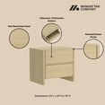 thumbnail image 4 of Linda Modern Nightstand in Natural Oak (2-Drawer) - Set of 2, 4 of 10