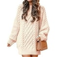 thumbnail image 1 of LinYooLi Women Sweater Tops Oversized Cable Knit Long Sleeve Ribbed Winter Sweater Tops Chunky Pullover Fall Tops, 1 of 2