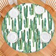 thumbnail image 2 of Cactus Succulent Pattern Fitted Round Tablecloth Waterproof Oxford Fabric Tablecloth with Elastic Edge Wipe Clean Cover Fits 36"-44" Indoor Outdoor Use, 2 of 7