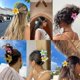 thumbnail image 3 of 3pcs Frangipani Flower Acrylic Hair Clip for Women Summer Flowers Hair Accessories Yellow Blue Pink Floral Hair Clip Hawaii Hair Clips Allig, 3 of 5