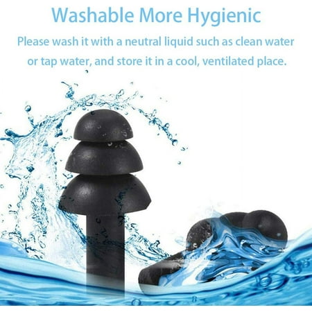 Ear Plugs for Sleep Silicone Reusable,2 Pairs Earplugs for Sleeping Noise Cancelling,Travel Ear Plugs,Ultra Soft Green Swimming Ear Plugs,Noise Reduction Ear Plugs for Snoring and All Loud Events