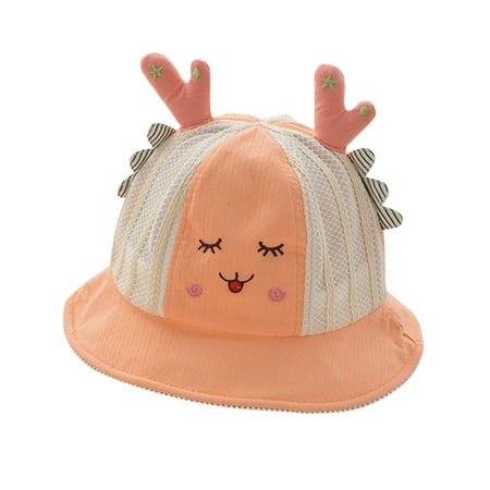 

Relanfenk Baby Hats Boys Girls Cartoon 3D Deer Sunscreen Cap Bucket Cap Hat