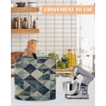 thumbnail image 4 of Navy Blue Geometric Stand Mixer Dust Cover with Storage Pocket & Handles, Abstract Modern Green Artwork Fits All Tilt Head & Bowl Lift Kitchen Appliance Cover Organizer Bag Accessories, 4.5-5 Quart, 4 of 6