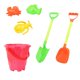 thumbnail image 2 of Children's Summer Seaside Water Play Sand Bath Shower Beach Bucket 6 Piece Set Of Cute Happy Play House Water Outdoor Toys, 2 of 6