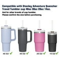 thumbnail image 3 of 4th Utensil 13in Tumbler Straws with Cleaning Brush,5-Pack, Clear, 3 of 16