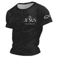 thumbnail image 4 of Mens T-shirts Short Sleeve Easter Graphic Crewneck Tees with Classic Design Everyday Summer Casual T Shirt for Men Black L, 4 of 4