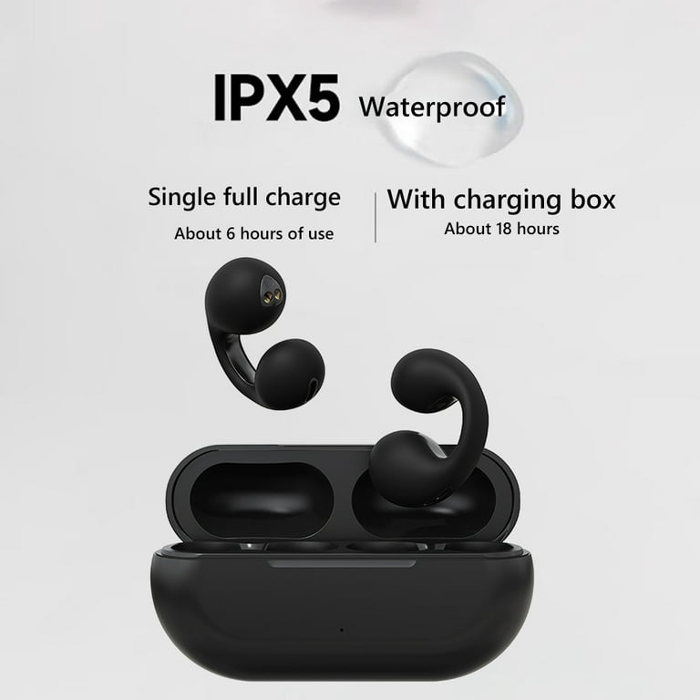 YUANHUILI IPX5 Waterproof Bone Conduction TWS Wireless Earbuds for Sony  Ambie Sound Earcuffs (Black) 