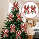 thumbnail image 1 of Adorno Navideño con Lazo para Árbol | Cinta Roja y Blanca de Doble Capa con Detalles Dorados Brillantes | Decoración Navideña de Tela Duradera para Árboles de Navidad, Coronas, Regalos y Repisas., 1 of 6