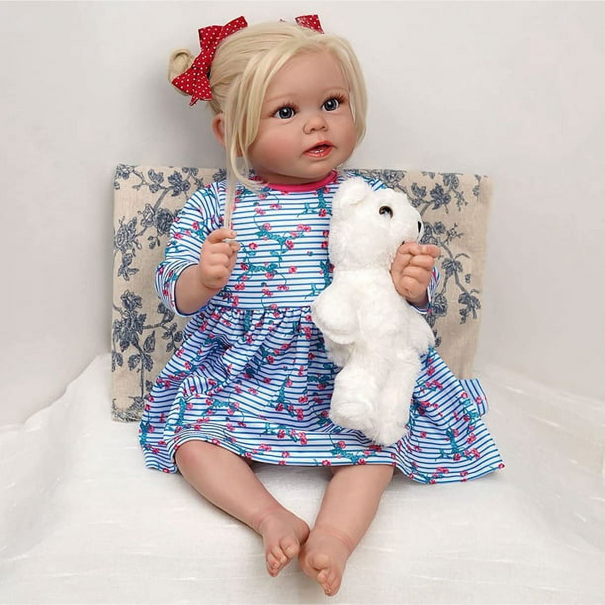 BABESIDE 20" Reborn Dolls Soft Cloth Body Dolls Girl with Gift Box for Kids Age 3+