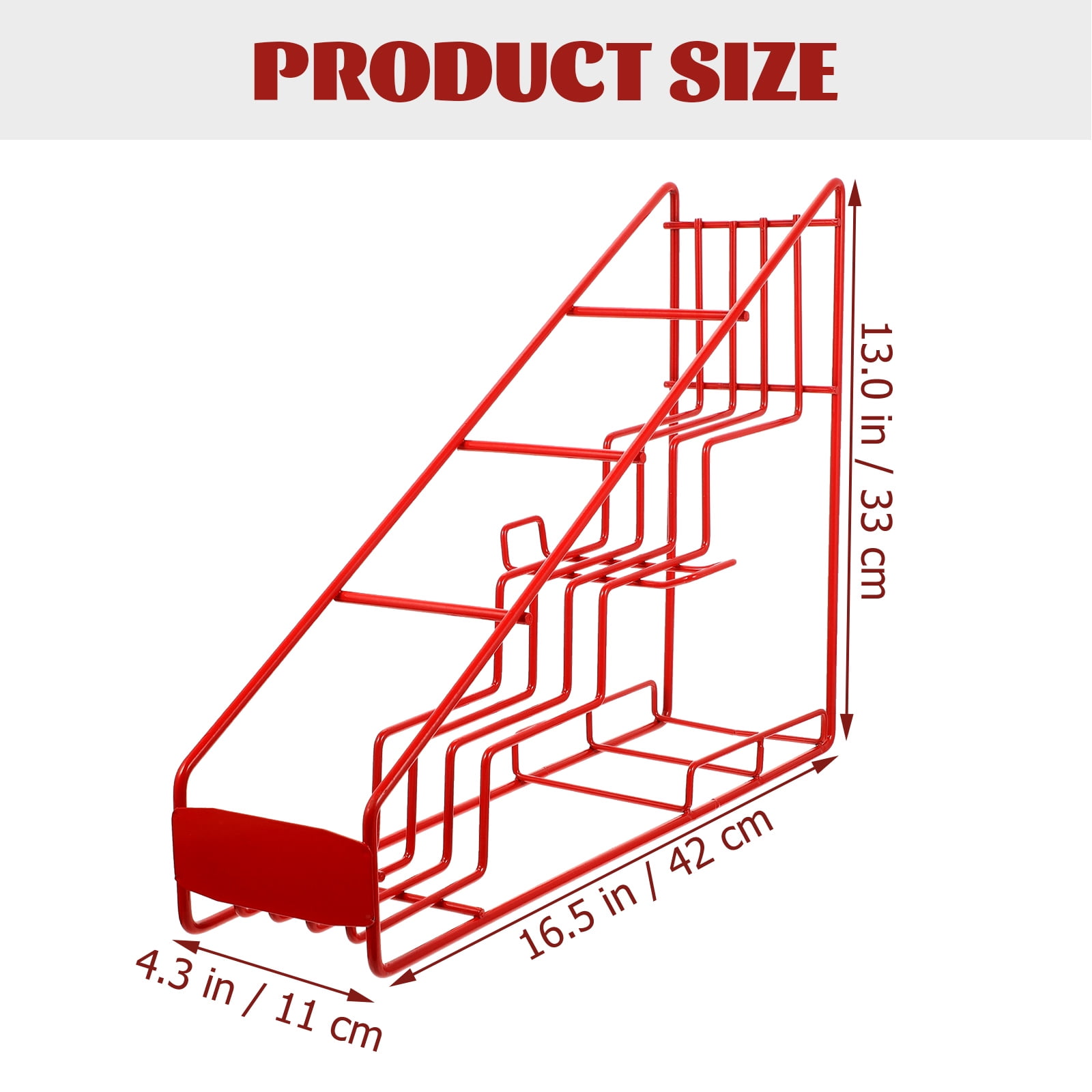 RENACLIPY Syrup Bottle Holder Iron Wire Rack in Red for Storage of Seasoning and Jam Bottles