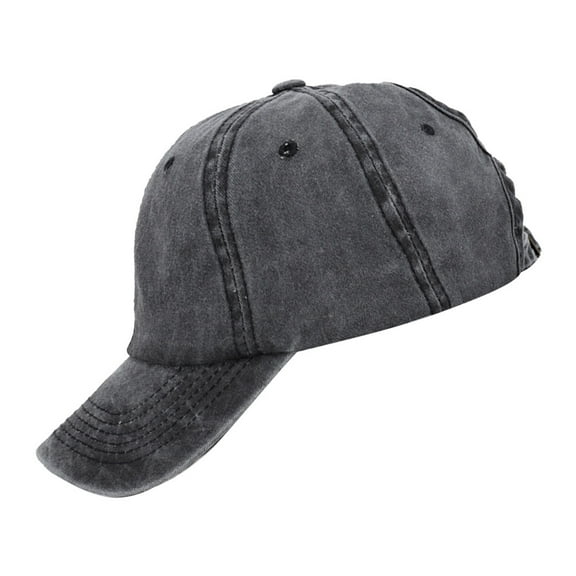 OUNONA 1pc Solid Color Hat Fashion Baseball Simple Headwear Summer Sun Hat Cotton Headwear for Woman Man Student (Black)