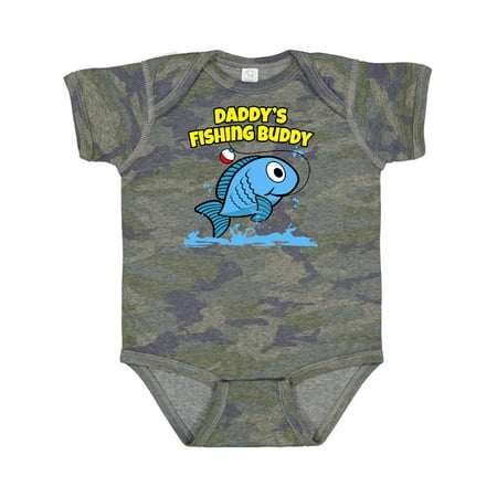 

Inktastic Daddy s Fishing Buddy (blue) Gift Baby Boy or Baby Girl Bodysuit