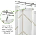 thumbnail image 6 of Modern Shower Curtain with Herringbone Pattern - Geometric Fabric Shower Curtain - Striped Design Minimalist Shower Curtain - Herringbone Shower Curtains for Bathroom - 72" x 84" - Beige, 6 of 6