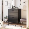 thumbnail image 2 of Ameriwood Home Monterey 4 Drawer Dresser, Black Oak, 2 of 8