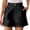 Black, variant on Womens High Waist Pleated Shorts Dressy Casual Button Cuffed Hem Elegant Office Work Bottoms Green S