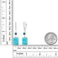 thumbnail image 2 of Gem Stone King 10.96 Ct Green Turquoise London Blue Topaz 925 Sterling Silver Earrings, 2 of 4
