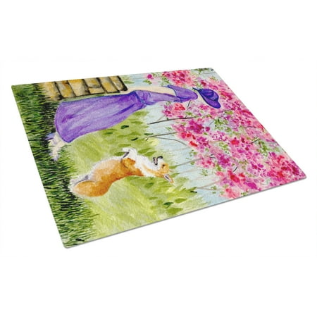 

Caroline s Treasures Corgi Glass Cutting Board Large