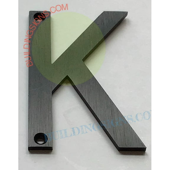 Apartment number K Sign ( Black Aluminium, 3 inch)-Floating Mount Apartment Number sign-The Mont Dom line -ref18722