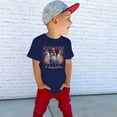 thumbnail image 2 of VNKIDY Boys Girls Kids Independence Day Patriotic T-Shirts Rooster Chicken American Flag Graphic Casual Crewneck Short Sleeve Tees For Holiday Daily Wear Blue 8-9 Years, 2 of 6