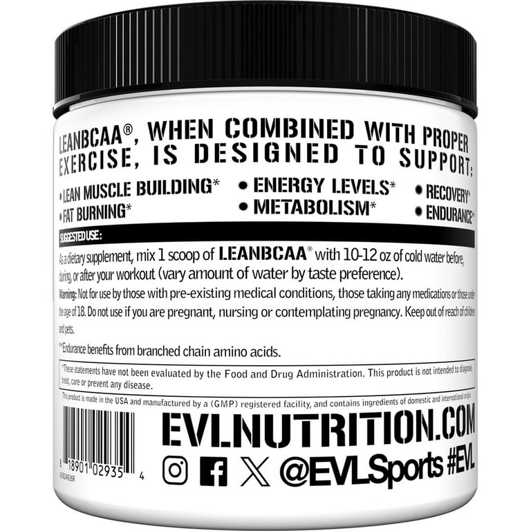 Evlution Nutrition LeanBCAA Pre Workout - Weight Loss Support,  Stimulant-Free, 30 Servings (Fruit Punch) - Walmart.com