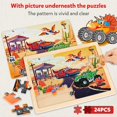 thumbnail image 3 of Puzle de madera SYNARRY Large Monster Truck 24 piezas para niños de 3 a 6 años, 3 of 7