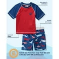 thumbnail image 2 of KIMU Surf Boys' Rash Guard Set - 2 Piece UPF 50+ Short Sleeve Swim Shirt and Swim Trunks (12 Months-12), 2 of 5