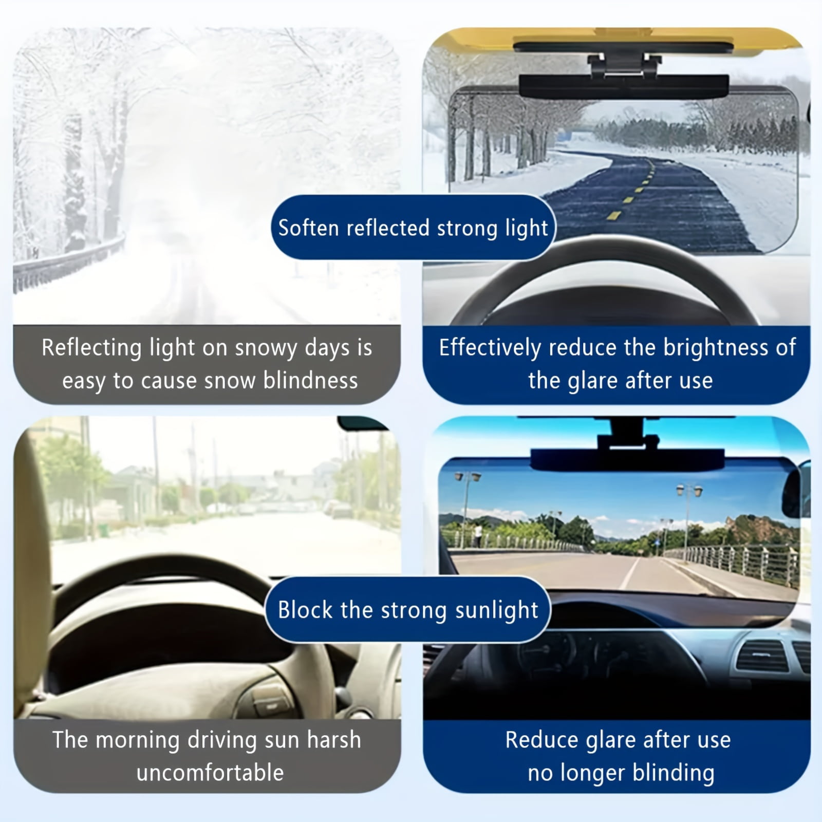 Anti - Glare Polarized Car Sun Visor Extender: Acrylic, Blocks Stray Light