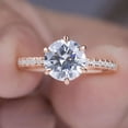 thumbnail image 6 of Cora Jewellery 2.0CT Round Moissanite Engagement Ring for Women, 10K Rose Gold, 12 US, 6 of 7