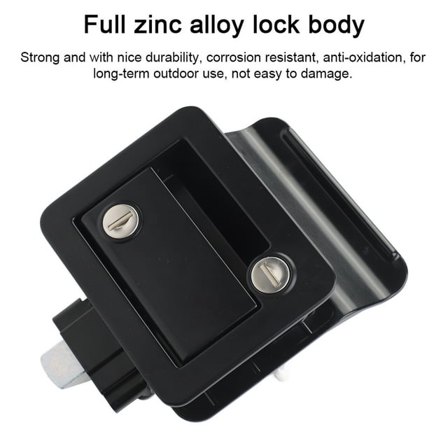 Zinc Alloy RV Door Lock Kit, Strong Entry Latch Lock for Travel Trailer Campers RV Truck, with 4 Keys, Lightweight and Portable, Suitable for Cargo Hauler