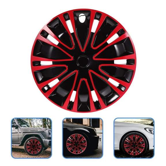 FENGGUIQU Red 16 Inch Hubcaps for Cars Universal Wheel Hub Covers Made of PP Easy Installation and Durable