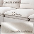 thumbnail image 5 of 125" Modular Sectional Sofa with Movable Ottomans, 6 Seat Convertible U Shaped Cloud Couch with 30-inch Wide Seat, Modern Oversized Comfy Chenille Sofa for Living Room, Off White, 5 of 9