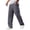 Black#130720GG, variant on Waffle Pants Men Wide Leg Men's Hiking Pants Elastic Waist Drawstring Palazzo Cotton Jogging Pants Light Brown S