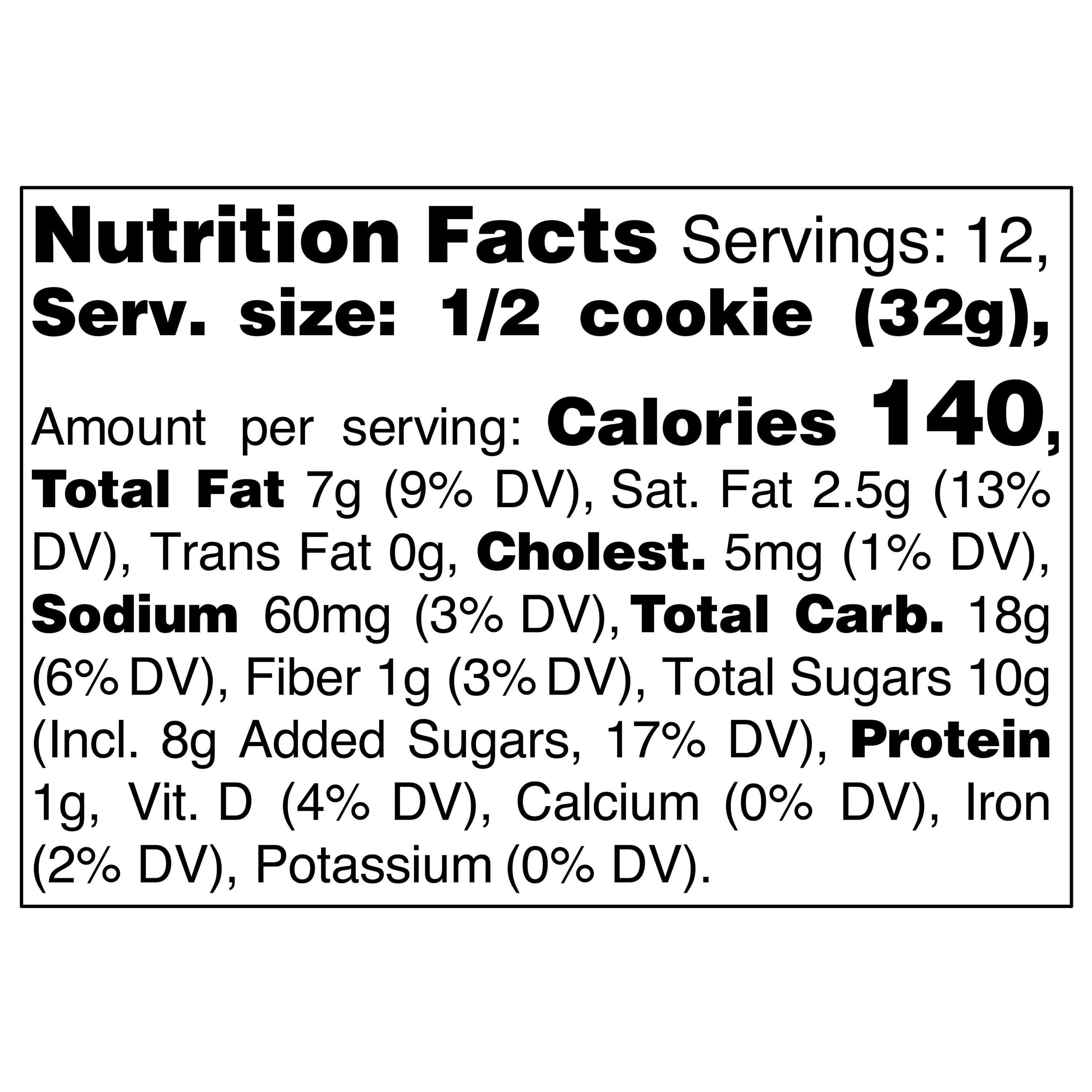 Marketside Baked Apple Pie Fall Bakery Cookies, 13.5 oz, 6 Count, Soft Baked, Ready to Eat