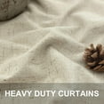 thumbnail image 2 of Linen Textured Boho 100% Blackout Small Window Curtains 45 inch Length 2 Panels Country Curtain for Kitchen Door Bathroom Bedroom Living Room Darkening Short Cafe Drape Back Tab Rustic Farmhouse Beige, 2 of 18