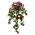 thumbnail image 2 of Nearly Natural 37" Plastic/Polyester Bougainvillea Hanging Artificial Plant (Set of 2), White, 2 of 2
