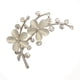 thumbnail image 3 of Broche de flor de piedra de ópalo, accesorio de ropa para mujer, boda Plata, 3 of 9